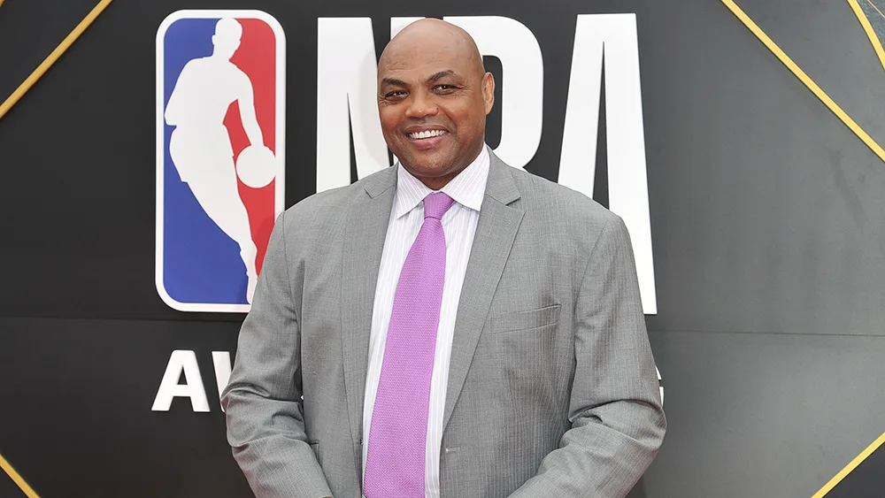 FILE - In this June 24, 2019, file photo, Charles Barkley arrives at the NBA Awards o at the Barker Hangar in Santa Monica, Calif. The former Auburn University star and NBA Hall of Famer says he's donating $1 million to Miles College, a historically black institution in Fairfield, Alabama. (Photo by Richard Shotwell/Invision/AP, File)