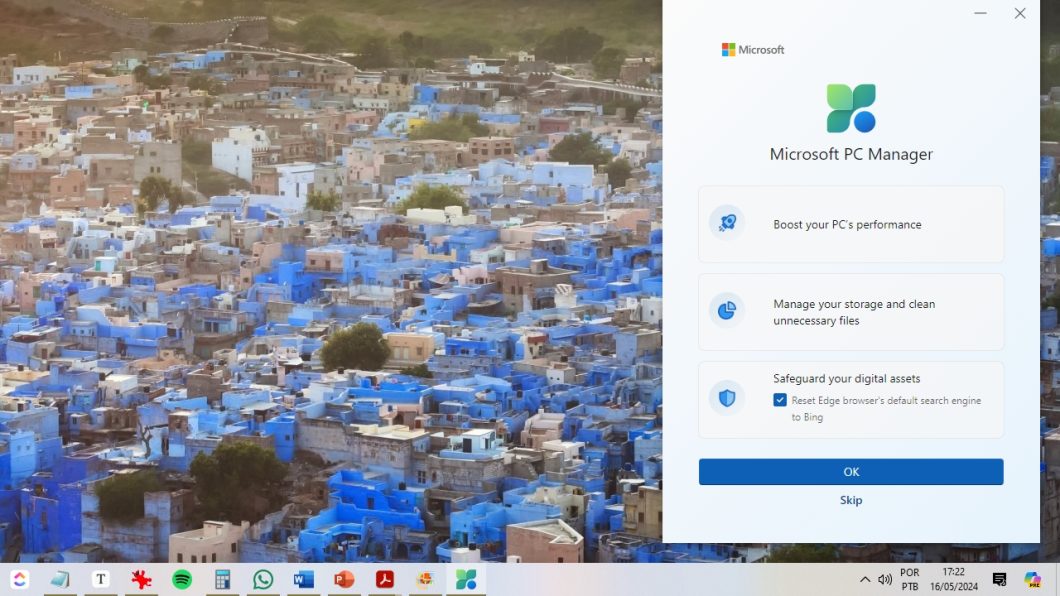 Microsoft PC Manager sugere uso do Bing como dica de reparo no Windows (imagem: Emerson Alecrim/Tecnoblog)